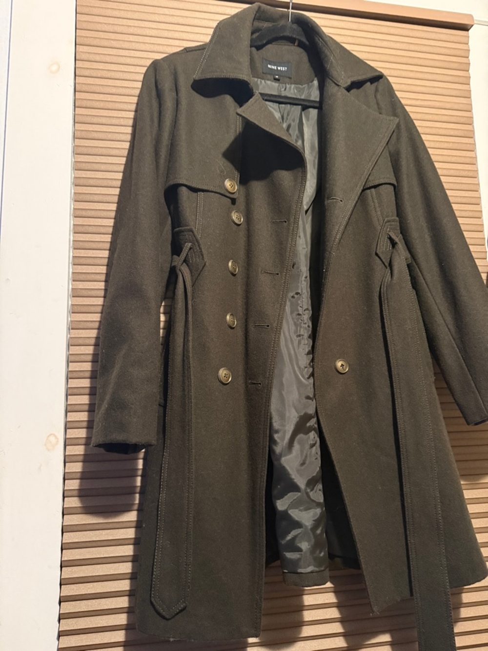 Nine West Olive Trench Coat with Belt